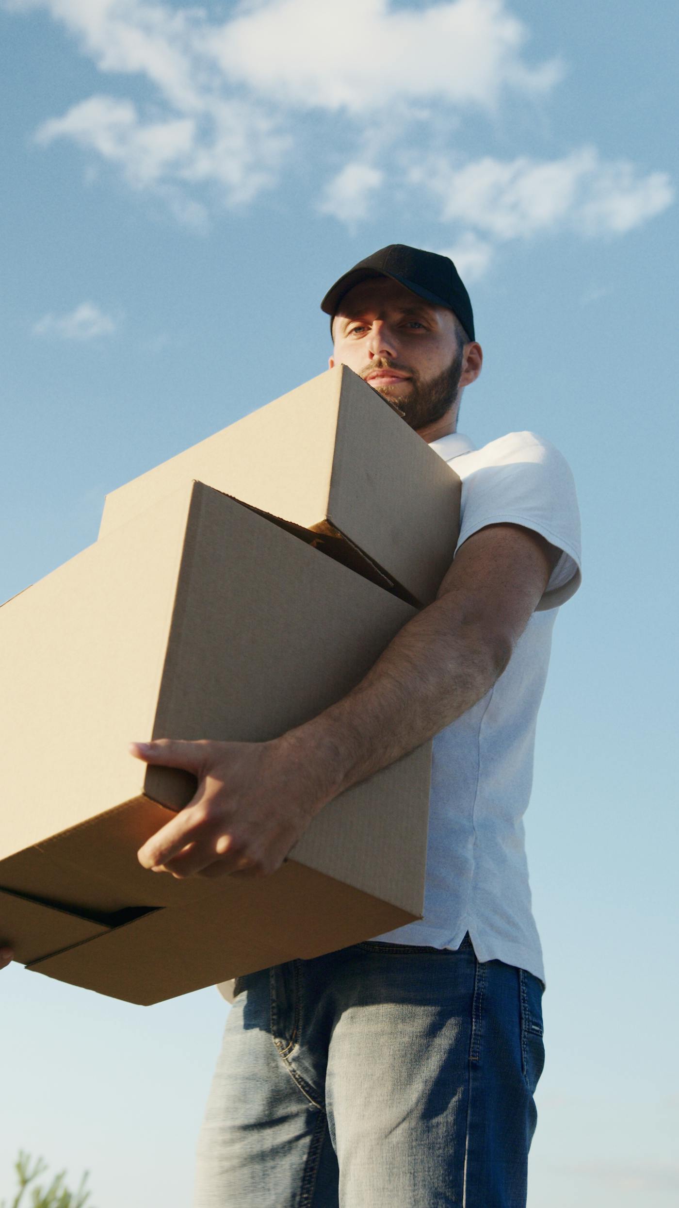 Lighthouse Van Lines moving truck and crew on a job in North Jersey