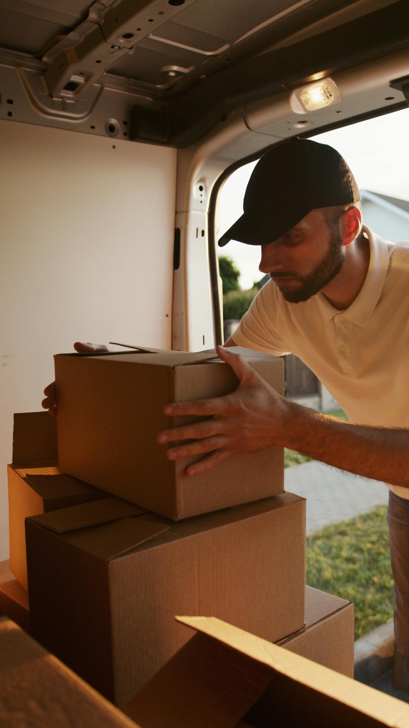 Moving boxes packed for a Bergen County, NJ relocation